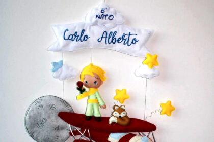 piccolo principe fiocco nascita come segno di augurio