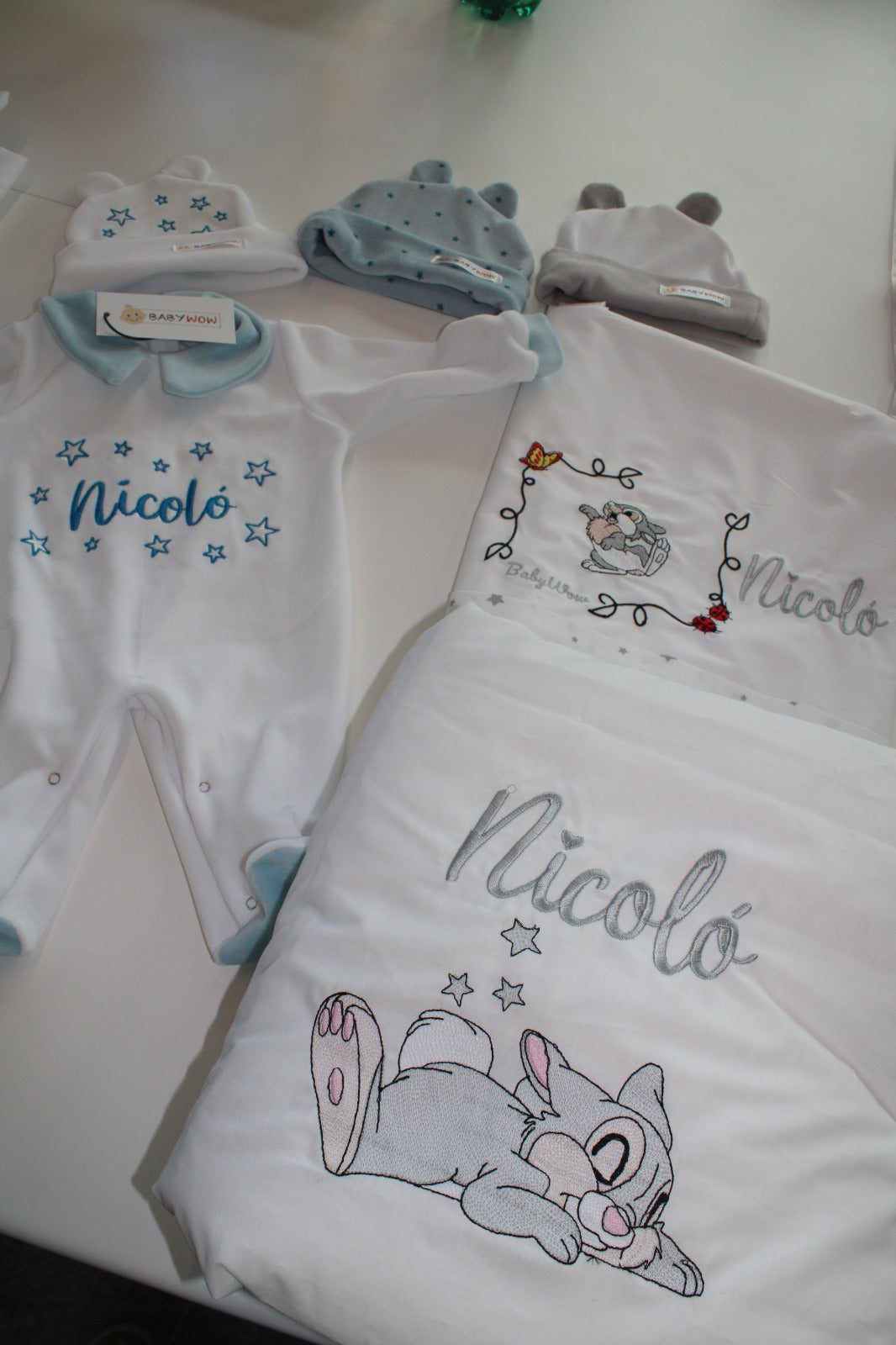 Set nascita personalizzato babywow per Nicolò - BABYWOW