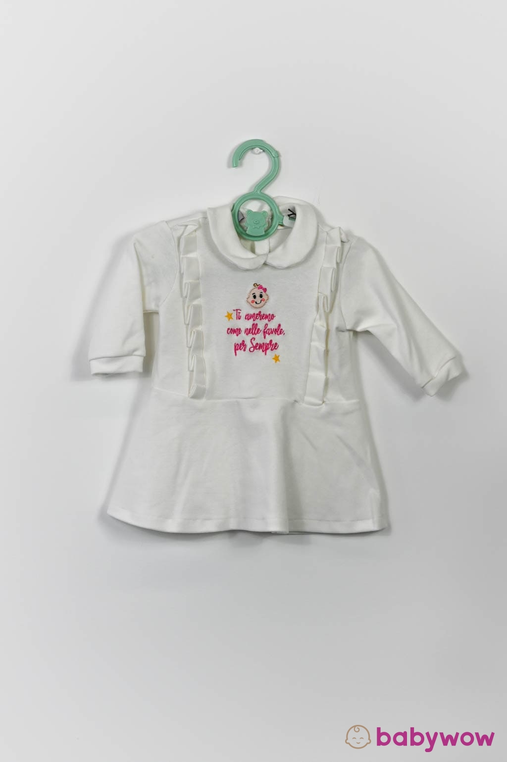 White cotton baby dress "Forever"